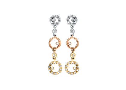 Tri Tone Plated | Chandelier Earrings